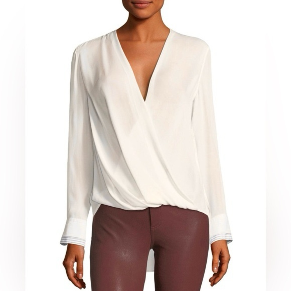 Rag & bone victor silk top size small